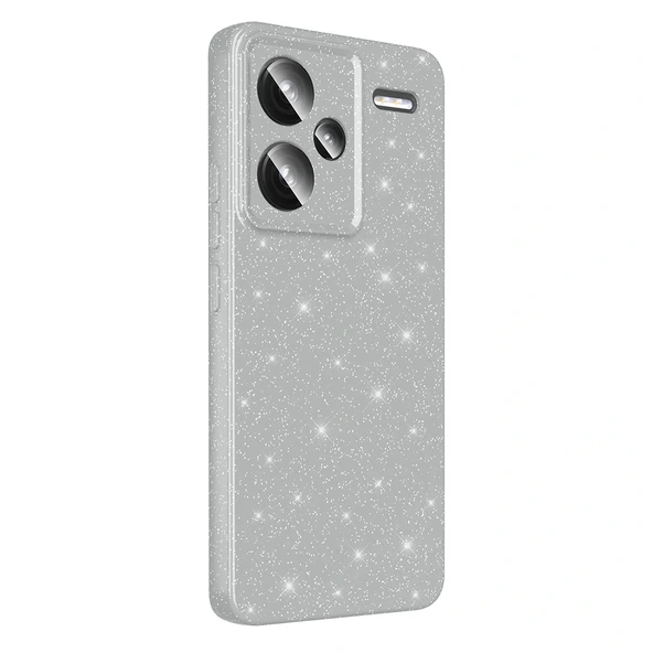 Xiaomi Redmi Note 13 Pro Plus 5G Kılıf Kamera Korumalı Simli Lüks Zore Koton Kapak - Resim 4