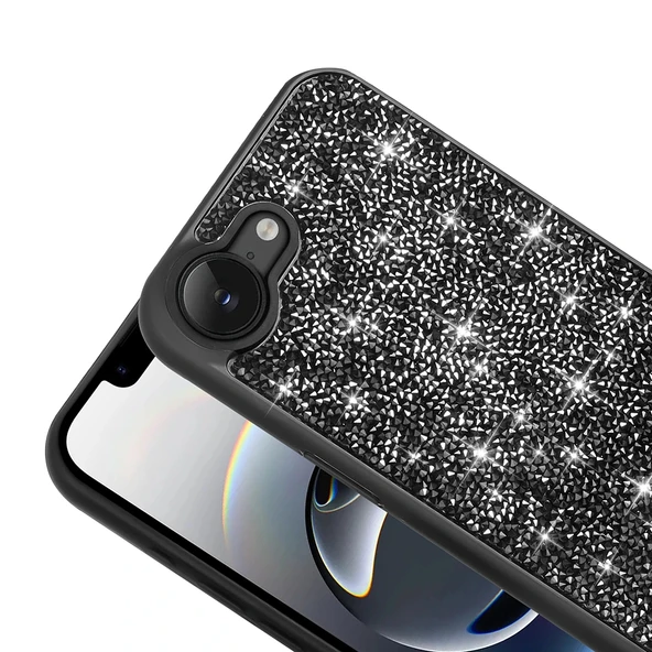 Apple iPhone 16E Kılıf Parlak Taşlı Tasarım Zore Pırlanta Kapak - 3