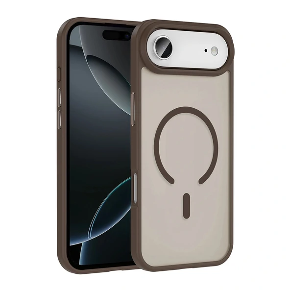 Apple iPhone 17 Air Kılıf M-safe Şarj Özellikli Mat Arka Yüzey Zore Sio Kapak - 1