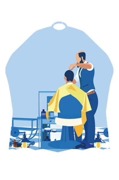 Lüx Penuar Berber Önlüğü Dijital Baskı 120x160 cm Model: 1085 ürün görseli