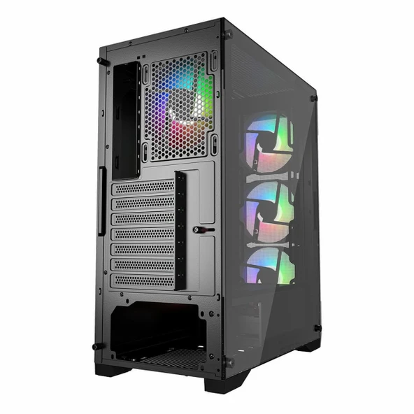 PowerBoost PB-PS6849B 650W 80+ Bronz USB 3.2 LED ATX Mid Tower Siyah Kasa - Resim 5