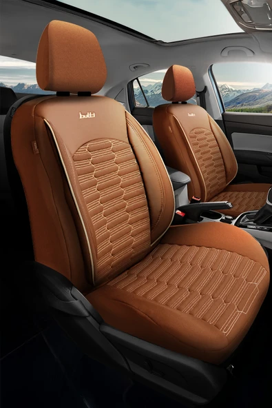 BUTTİ LİBRO SERİSİ KETEN KUMAŞ PREMİUM OTO KOLTUK KILIFI | DESTEKLİ, ÖN ARKA TAM SET ürün görseli