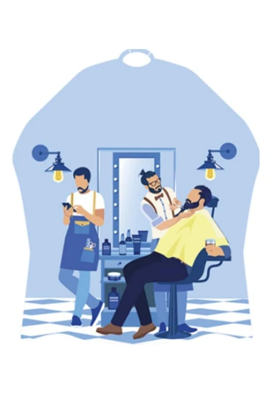 Lüx Penuar Berber Önlüğü Dijital Baskı 120x160 cm Model: 1081 ürün görseli