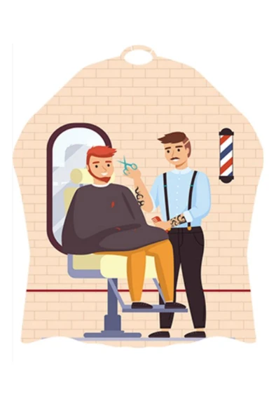 Lüx Penuar Berber Önlüğü Dijital Baskı 120x160 cm Model: 1092 ürün görseli