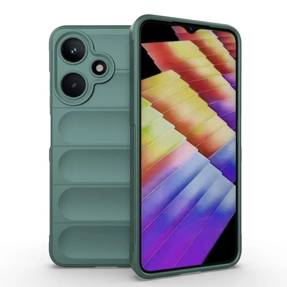 İnfinix Hot 30i Kılıf Esnek TPU Oyuklu Arka Yüzey Tasarımlı Zore Etnik Silikon Kapak - 1