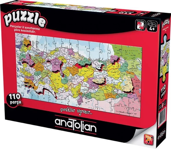 Anatolian 110 Parça Türkiye Haritası İller Puzzle