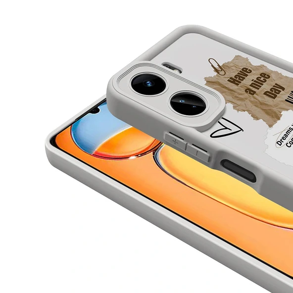 Xiaomi Poco C65 Kılıf Kamera Korumalı Baskılı Arka Yüzey Zore Klas Kapak - Resim 6