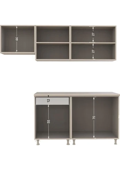 Tdesigno Lida Mutfak 200 cm Tezgah Dahil - Resim 5