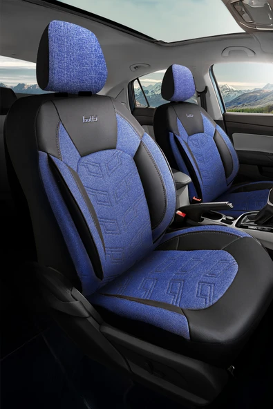BUTTİ BELLO SERİSİ KETEN KUMAŞ PREMİUM OTO KOLTUK KILIFI | ORTOPEDİK DESTEKLİ, ÖN ARKA TAM SET - Resim 2