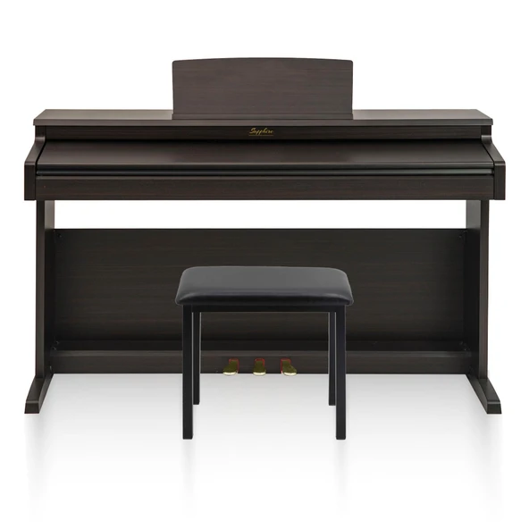 Jwin Sapphire SDP-400 Çekiç Aksiyonlu 88 Tuşlu Dijital Piyano + Tabure - Gül Ağacı - 2