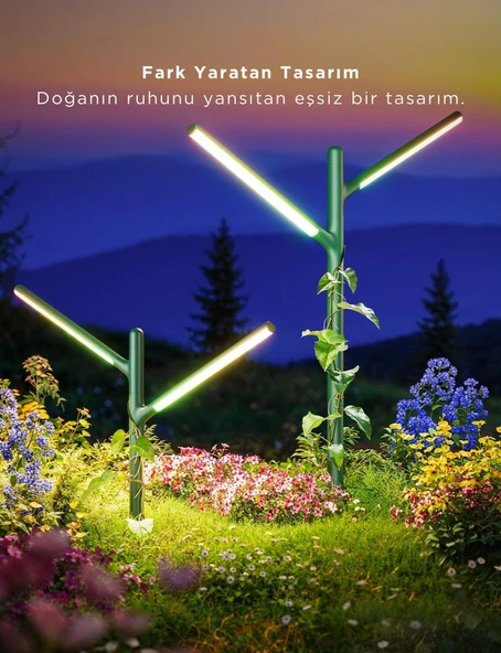 Govee RGBICWW Dikey Bahçe Aydınlatması 2'li - Resim 4