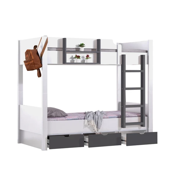 Ranza, Asya Ayrılabilir Çekmeceli Ranza 2 Adet Comfort Yatak - Resim 4