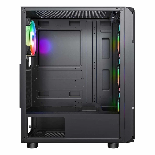 PowerBoost PB-P3385B 650W 80+ Bronz USB 3.2 LED ATX Mid Tower Siyah Kasa - Resim 4