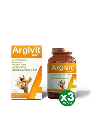 Klasik L-arginin, Multivitamin, Multimineral 30 Tablet - 3 Adet ürün görseli