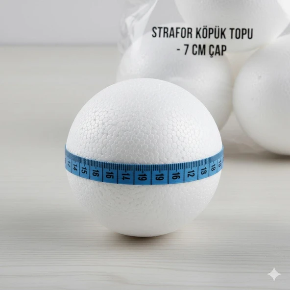 Brons 7 Cm Köpük Strafor Top 6 Adet BR-924 - Resim 3