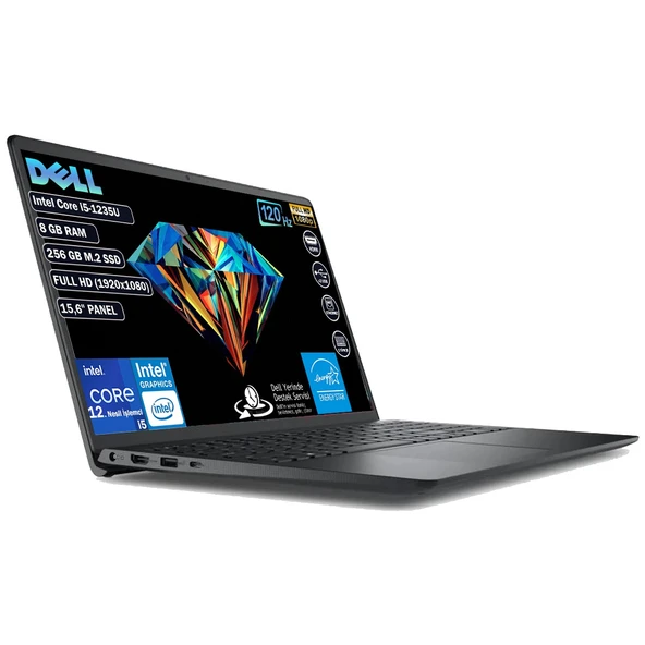 Vostro 3520 Intel Core I5 1235U 8 GB 256 GB SSD Freedos 15.6" Taşınabilir Bilgisayar N1605PVNB3520U - Resim 2