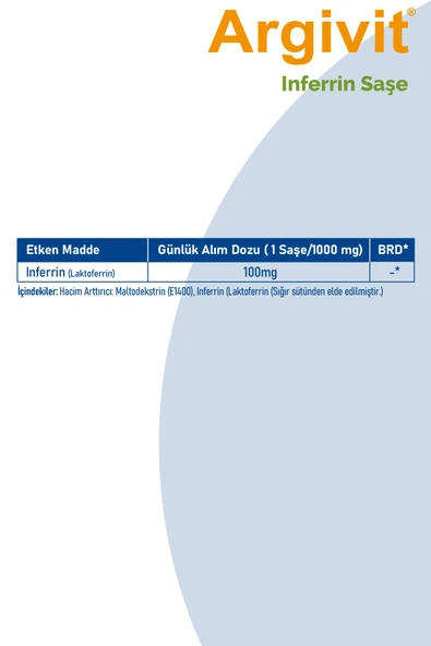 Inferrin 2'li Paket - Laktoferrin Içeren Saşe Form Takviye Edici Gıda 10 Adet - Resim 5