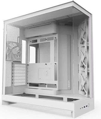 NZXT H9 Flow 2025 CM-H92FW-01 Dual-Chamber 4 Fanlı ATX Beyaz Bilgisayar Kasası ürün görseli 1