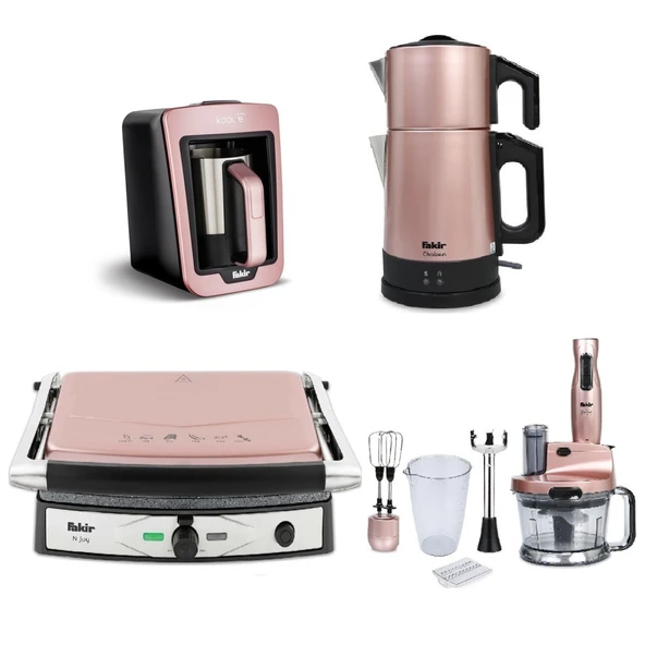 Fakir Mutfak Seti / Elektrikli Çeyiz Seti 4Lü Avantaj Plus Set Rosie Gold