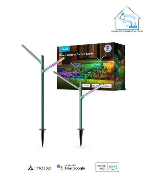 Govee RGBICWW Dikey Bahçe Aydınlatması 2'li ürün görseli