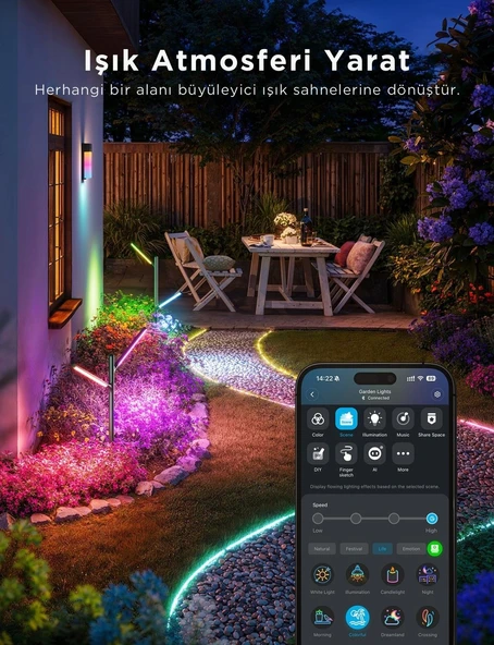 Govee RGBICWW Dikey Bahçe Aydınlatması 2'li - Resim 3