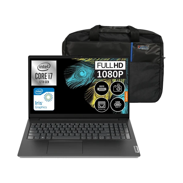 V15 Gen3 Intel Core I7 1255U 16 GB 512 GB SSD Intel Iris Xᵉ Freedos 15.6" Fhd Taşınabilir Bilgisayar 82TT0055TX01 + Zetta Çanta ürün görseli