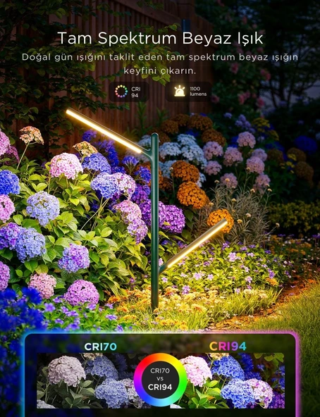 Govee RGBICWW Dikey Bahçe Aydınlatması 2'li - Resim 6