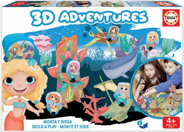 Educa 3 Boyutlu Denizkızı Maceraları Puzzle Seti
