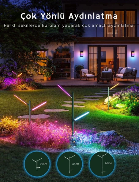 Govee RGBICWW Dikey Bahçe Aydınlatması 2'li - Resim 10