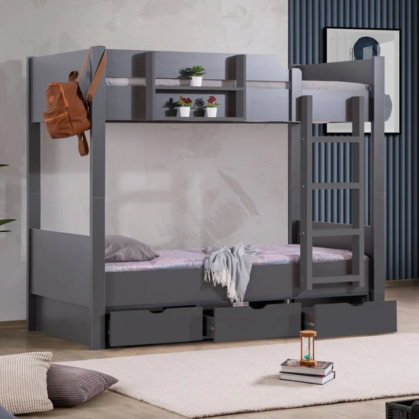 Ranza, Asya Ayrılabilir Çekmeceli Ranza 2 Adet Comfort Yatak - Resim 10