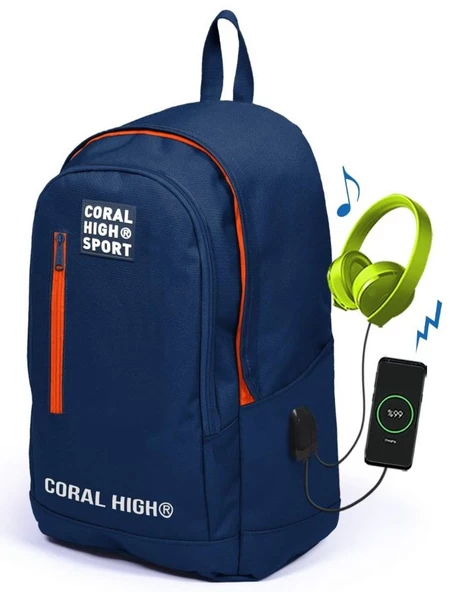 Coral High Sport Lacivert Okul ve Günlük Sırt Çantası - Çocuk, Genç - 3