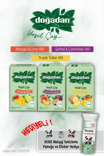 Doğadan Tropik, Mango, Şeftali 18'li ve Rosie Pamuk ürün görseli