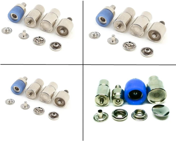 Tulumba Pres + 4 Farklı Model Çıtçıt Kalıbı ve 120 Takım Çıtçıt - 4