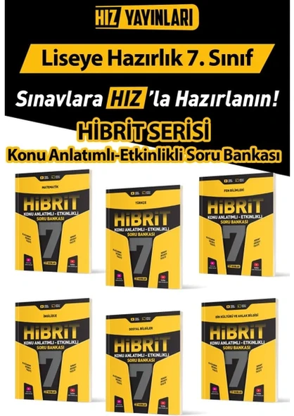 HIZ YAYINLARI 7.SINIF 6 DERS Lİ HİBRİT SET