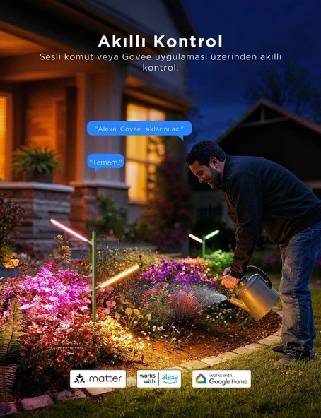Govee RGBICWW Dikey Bahçe Aydınlatması 2'li - Resim 9