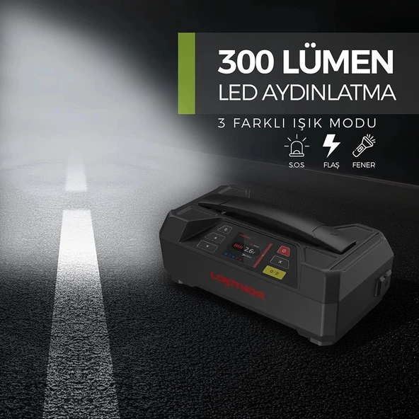 Lokithor JTC4250 12V/220V 4250Amp LiFePO4 Akıllı Akü Test + Akü Takviye + Akü Şarj Cihazı - 5