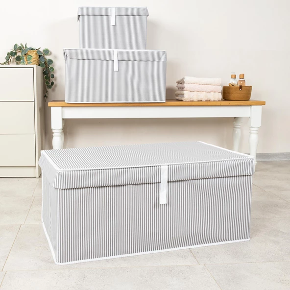 Çok Amaçlı Düzenleyici Kutu Mega Plus Gri 70x40x30cm - Resim 2