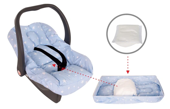 Sevi Bebe Bel Destekli Ana Kucağı Örtüsü ART-61 Mavi Yıldız - Resim 9