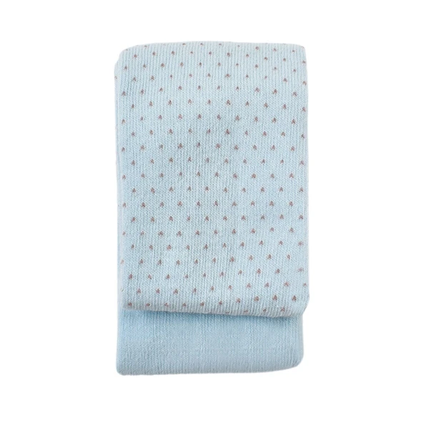 Bibaby Biorganic Klasik Puanlı Külotlu Çorap 68438 Mavi - Resim 2