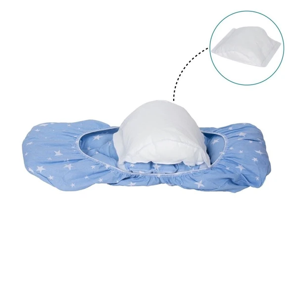 Sevi Bebe Bel Destekli Ana Kucağı Örtüsü ART-61 Mavi Yıldız - Resim 2