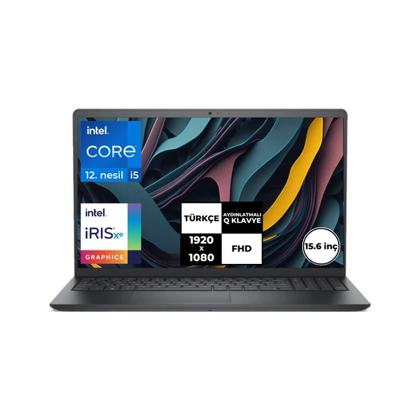 Vostro 3520 N1605PVNB3520U Intel Core i5-1235U 8GB 256GB SSD 15.6 inç Full HD Ubuntu Laptop ürün görseli