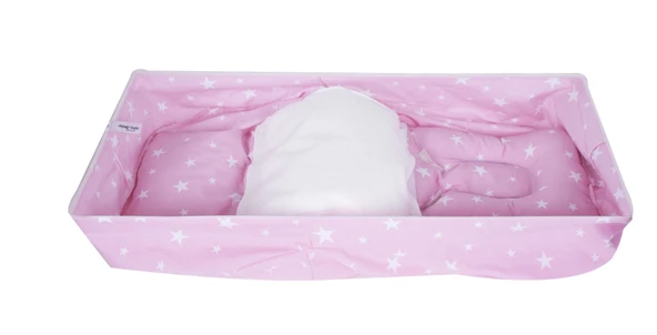 Sevi Bebe Bel Destekli Ana Kucağı Örtüsü ART-61 Pembe Yıldız - Resim 8