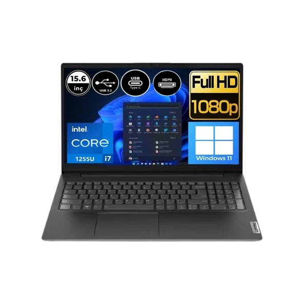 V15 G3 Intel Core I7-1255U 40 GB Ram 256 GB SSD Windows 11 Pro 15.6" Fhd 82TT00C6TXEP9 + Elektropasaj Çanta - Resim 2