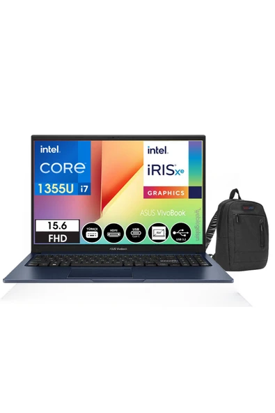 Vivobook 15 Intel Core I7-1355U 40GB 512GB SSD 15.6" Dos Fhd X1504VA-NJ41014+WEBLEGELSINÇANFA ürün görseli