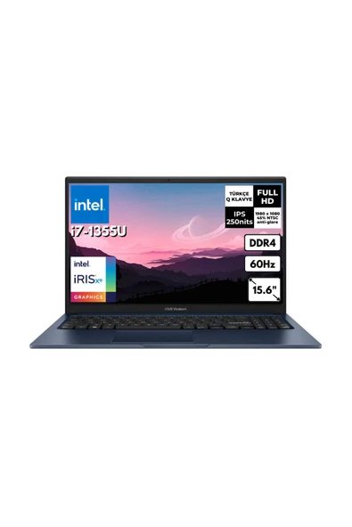 Vivobook 15 I7-1355U 24 GB 512 GB SSD 15.6." FHD Windows 11 Home X1504VA-NJ1500 BT67 ürün görseli