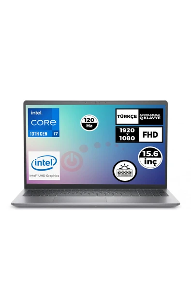 Vostro 3530 i7-1355U 32GB 2TB SSD 15.6" FHD 120Hz Freedos Laptop N1601PVNB3530U 006 ürün görseli