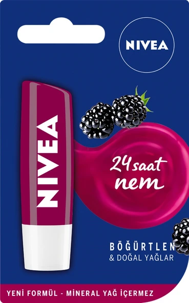 NİVEA LIP BALM RUJ & BÖĞÜRTLEN AROMALI DUDAK KORUYUCU 4,8GR - 4