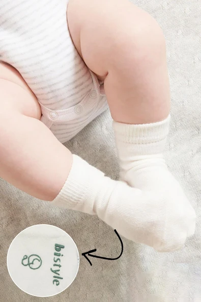 Bistyle Puanlı Kaymaz Penye Soket Çorap 3'Lü BS10108 Nil - Resim 4