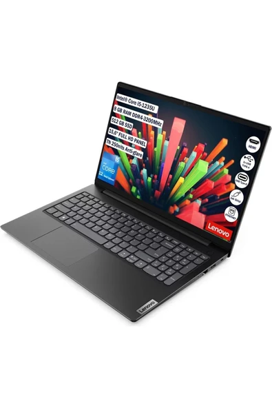 V15 G3 Iap Intel Core™ I5-1235U 16 GB 1 TBSSD 15.6" FHD Windows 10 Pro 82TT00A5TX BT72 - Resim 3