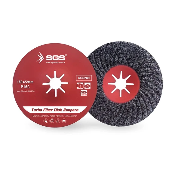 SGS TURBO FİBER DİSK ZIMPARA (115MM) - 1